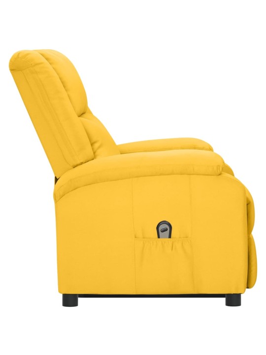 Zvedací křeslo žluté textil