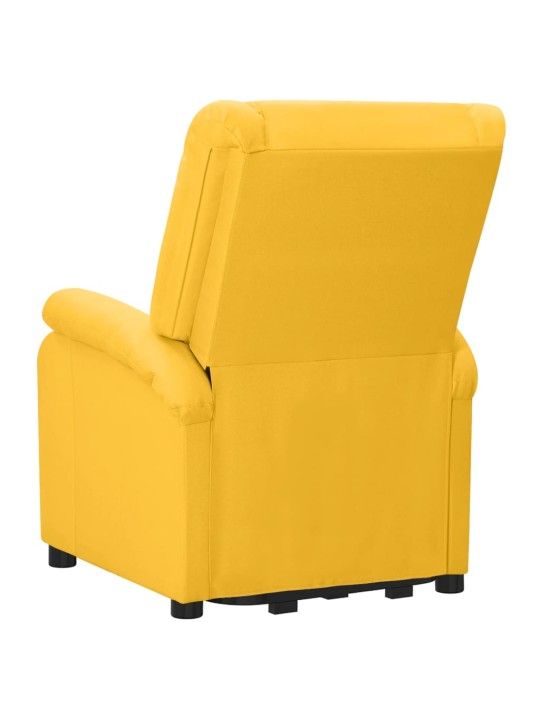 Zvedací křeslo žluté textil