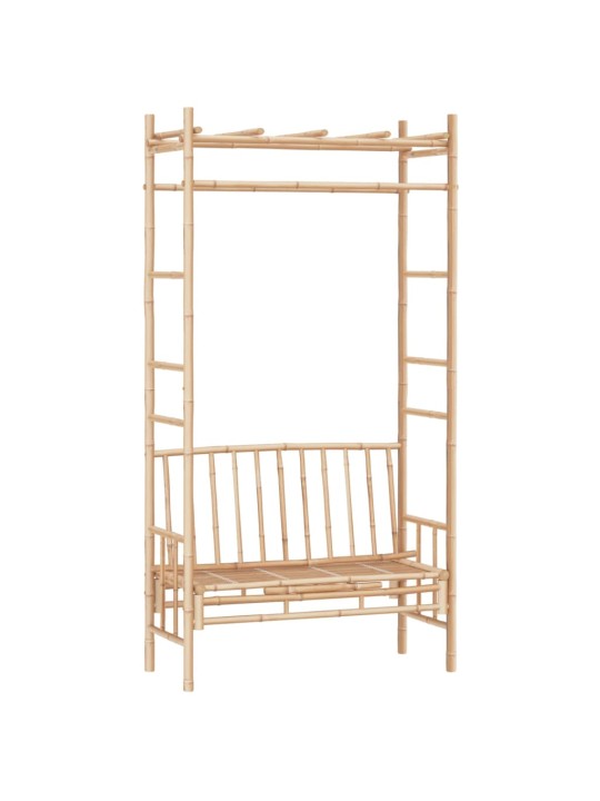 Zahradní lavice s pergolou 116 cm bambus