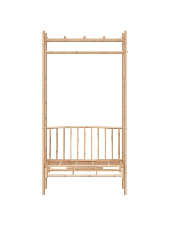 Zahradní lavice s pergolou 116 cm bambus