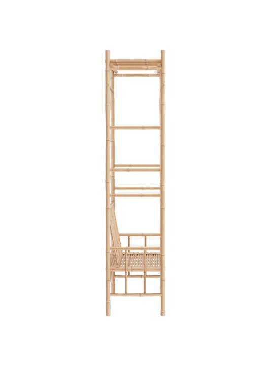 Zahradní lavice s pergolou 116 cm bambus