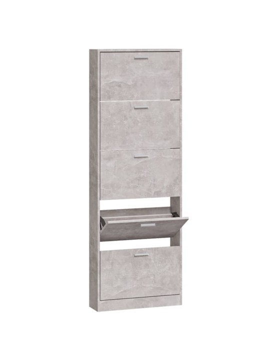 Botník betonově šedý 59 x 17 x 169 cm kompozitní dřevo