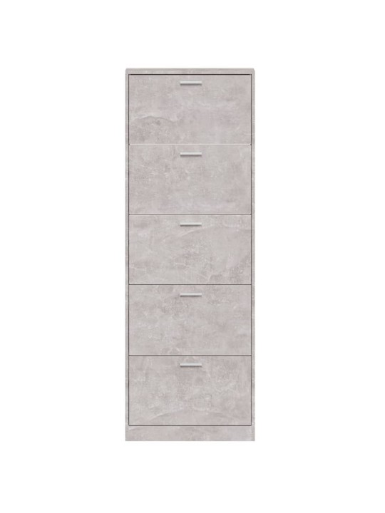 Botník betonově šedý 59 x 17 x 169 cm kompozitní dřevo