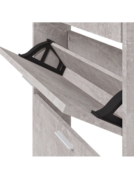Botník betonově šedý 59 x 17 x 169 cm kompozitní dřevo