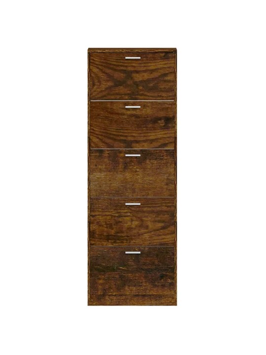 Botník kouřový dub 59 x 17 x 169 cm kompozitní dřevo