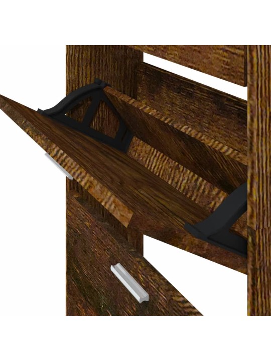 Botník kouřový dub 59 x 17 x 169 cm kompozitní dřevo