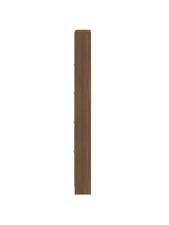 Botník hnědý dub 59 x 17 x 169 cm kompozitní dřevo