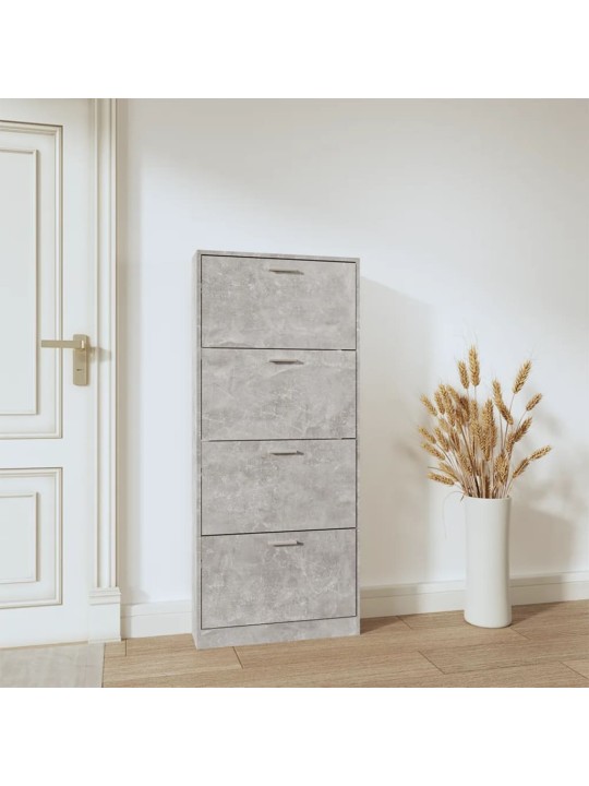 Botník betonově šedý 59x17x150 cm kompozitní dřevo