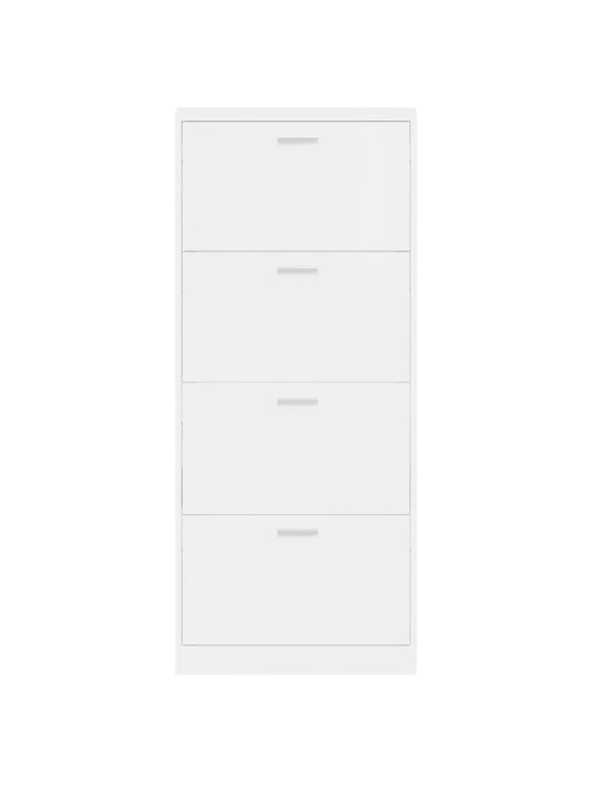 Botník bílý s vysokým leskem 59x17x150 cm kompozitní dřevo