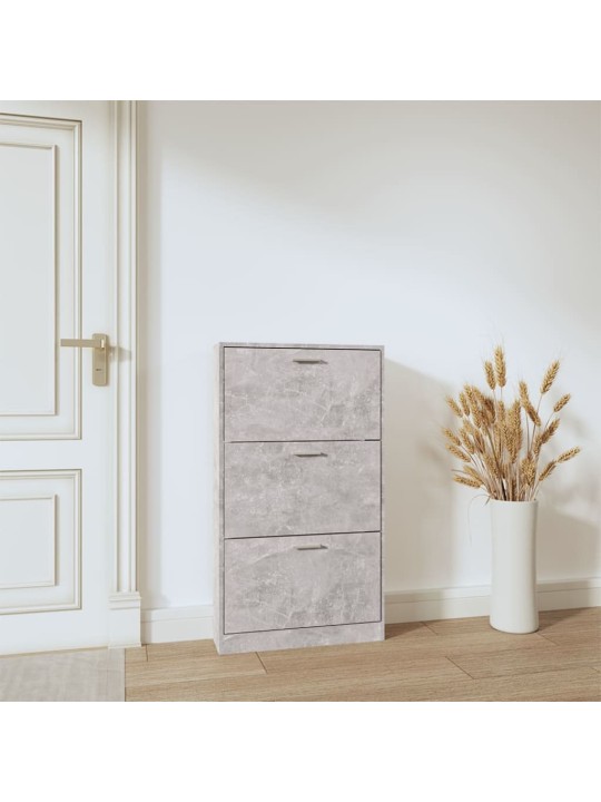 Botník betonově šedý 59 x 17 x 108 cm kompozitní dřevo