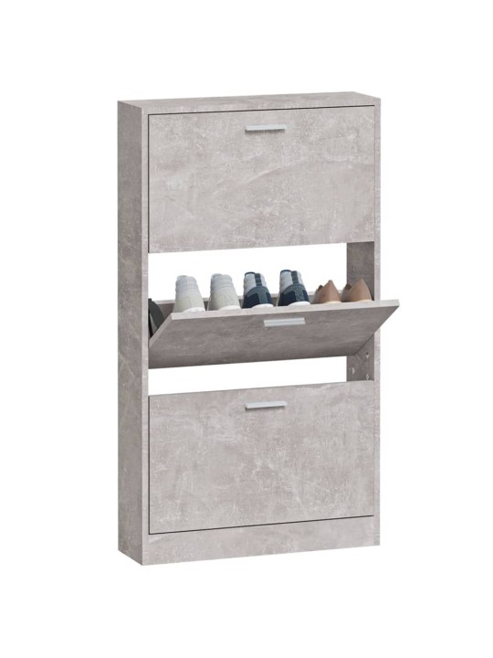 Botník betonově šedý 59 x 17 x 108 cm kompozitní dřevo
