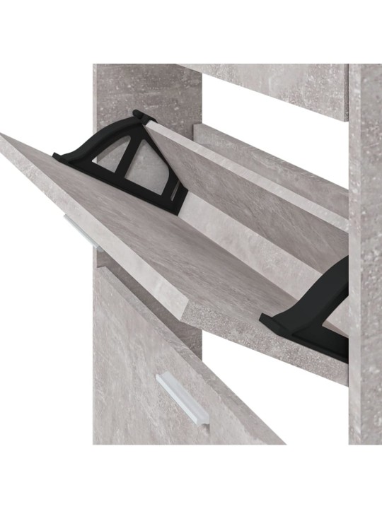 Botník betonově šedý 59 x 17 x 108 cm kompozitní dřevo