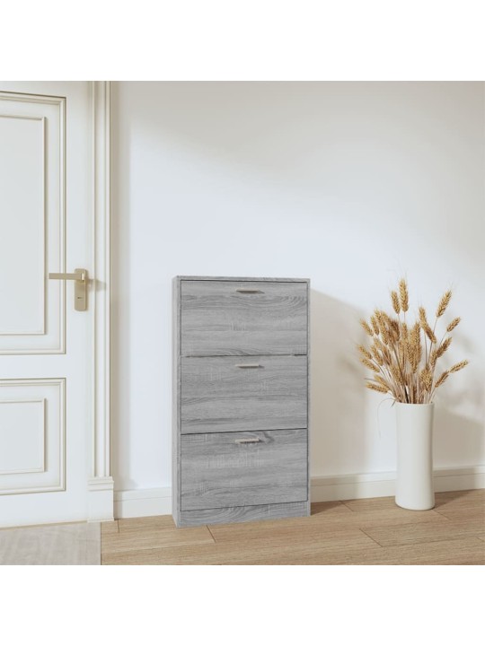 Botník šedý sonoma 59x17x108 cm kompozitní dřevo