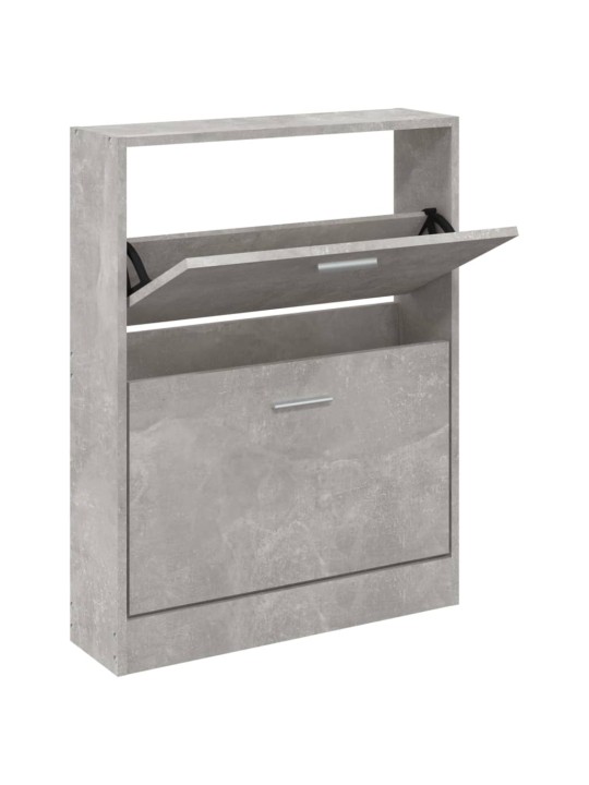 Botník betonově šedý 59x17x81 cm kompozitní dřevo