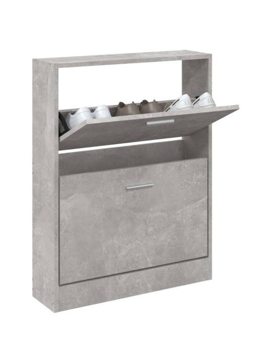 Botník betonově šedý 59x17x81 cm kompozitní dřevo
