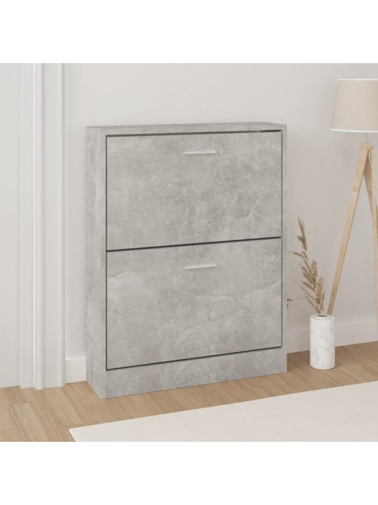 Botník betonově šedý 59x17x81 cm kompozitní dřevo