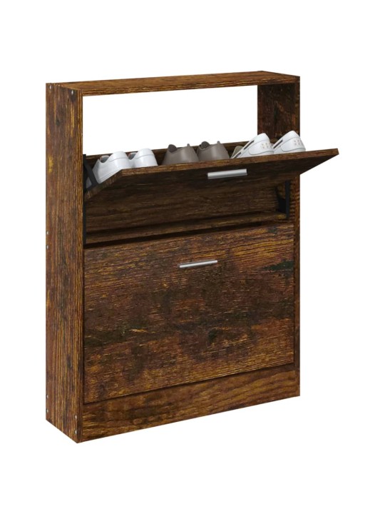 Botník kouřový dub 59x17x81 cm kompozitní dřevo