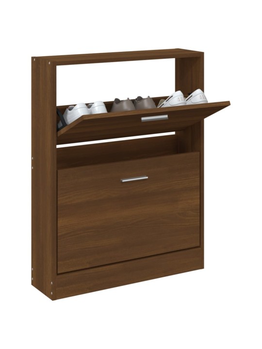 Botník hnědý dub 59x17x81 cm kompozitní dřevo
