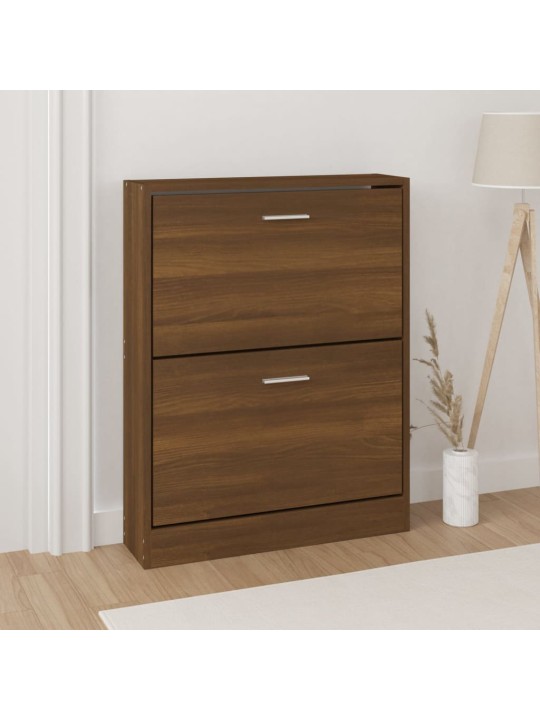 Botník hnědý dub 59x17x81 cm kompozitní dřevo