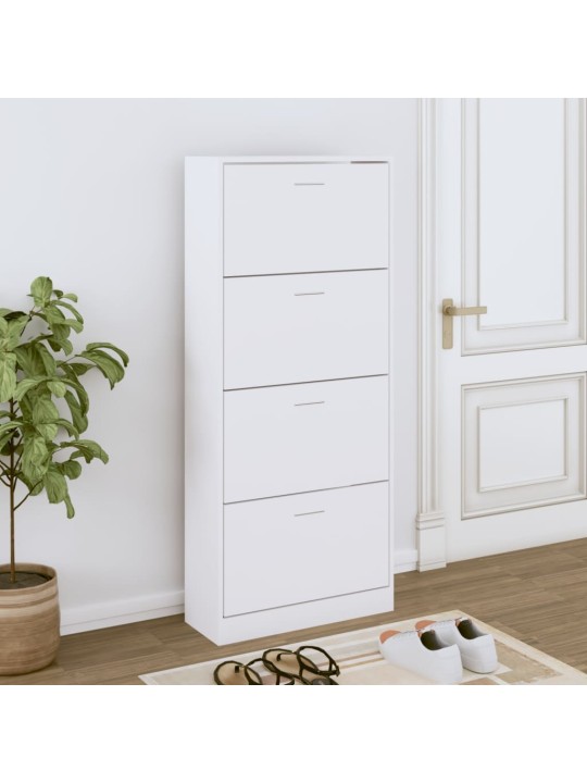 Botník bílý 63x24x147 cm kompozitní dřevo