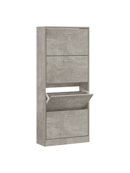 Botník betonově šedý 63x24x147 cm kompozitní dřevo