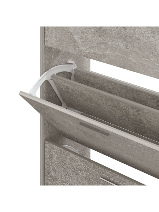 Botník betonově šedý 63x24x147 cm kompozitní dřevo