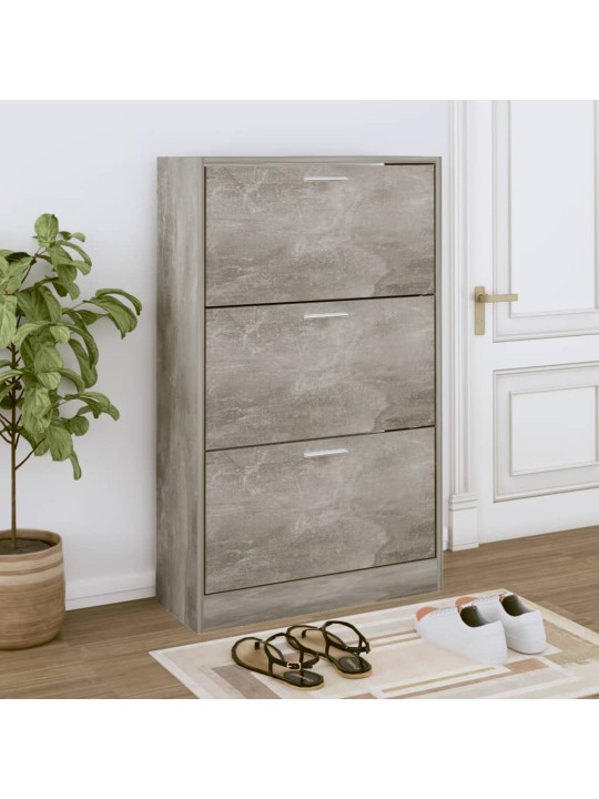 Botník betonově šedý 63x24x103 cm kompozitní dřevo