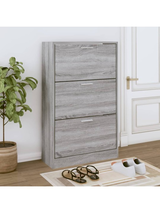 Botník šedý sonoma 63x24x103 cm kompozitní dřevo