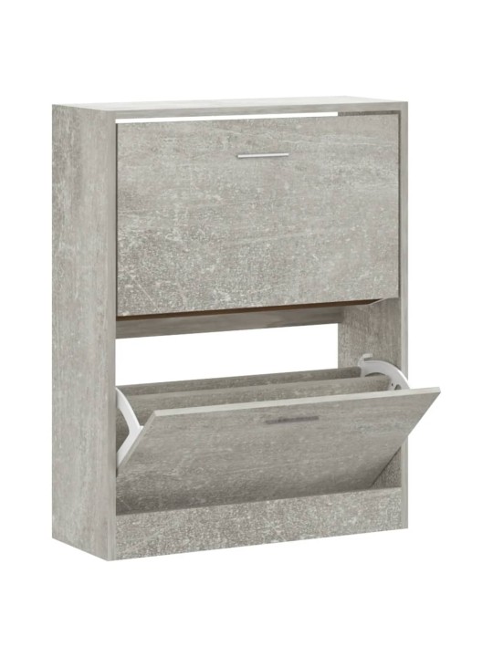 Botník betonově šedý 63x24x81 cm kompozitní dřevo