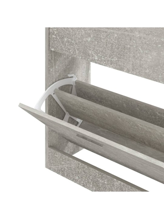Botník betonově šedý 63x24x81 cm kompozitní dřevo