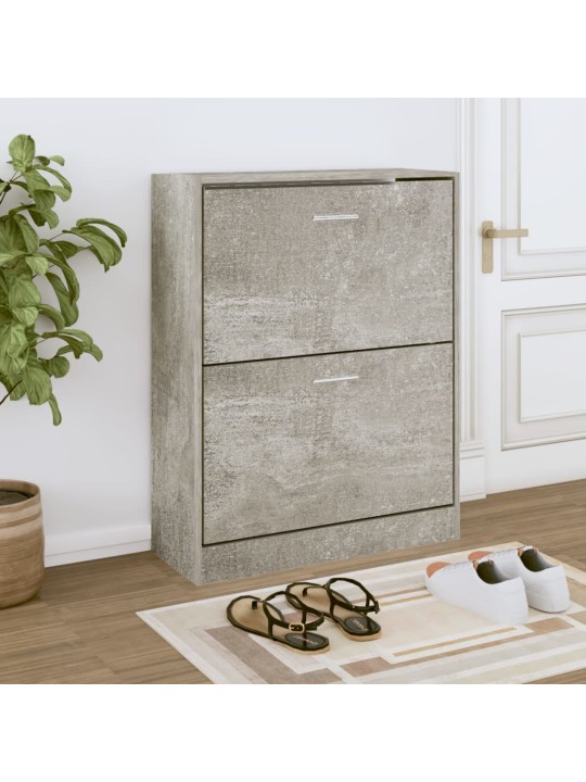 Botník betonově šedý 63x24x81 cm kompozitní dřevo