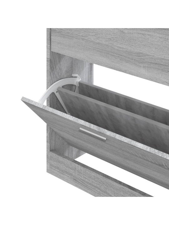 Botník šedý sonoma 63 x 24 x 81 cm kompozitní dřevo