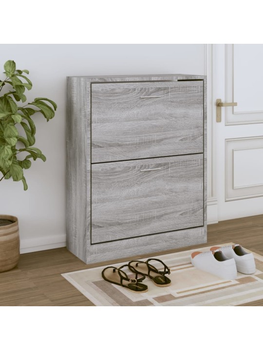 Botník šedý sonoma 63 x 24 x 81 cm kompozitní dřevo