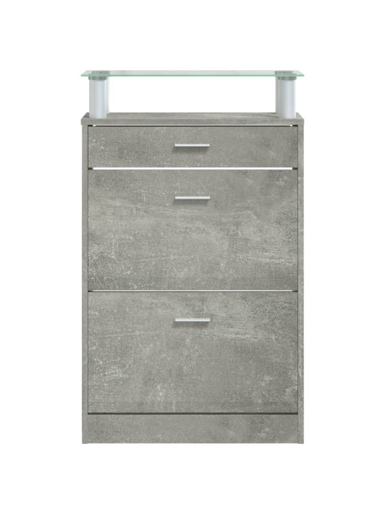 Botník betonově šedý 63 x 24 x 104 cm kompozitní dřevo