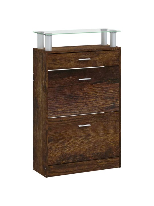 Botník kouřový dub 63 x 24 x 104 cm kompozitní dřevo