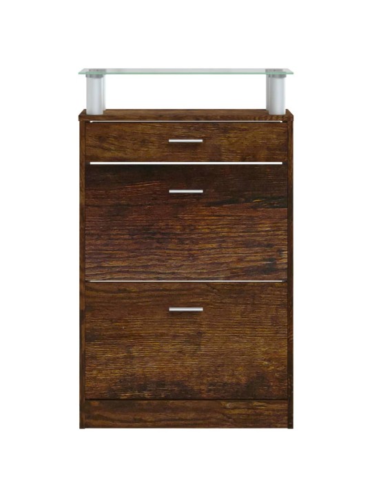 Botník kouřový dub 63 x 24 x 104 cm kompozitní dřevo