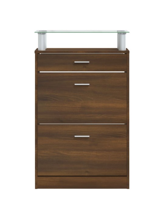 Botník hnědý dub 63 x 24 x 104 cm kompozitní dřevo