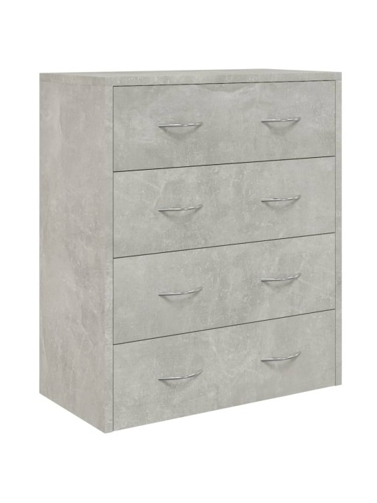 Příborník se 4 zásuvkami 60 x 30,5 x 71 cm betonově šedá