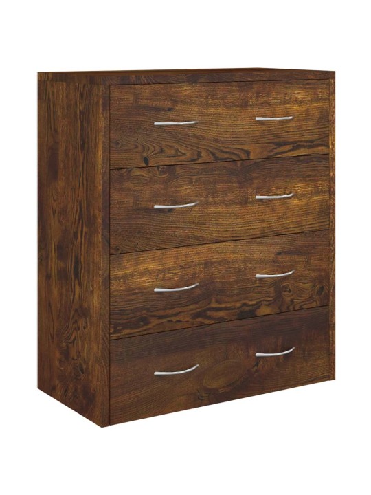 Příborník se 4 zásuvkami 60 x 30,5 x 71 cm kouřový dub