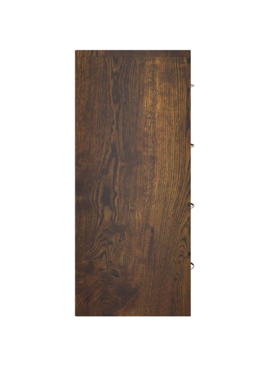 Příborník se 4 zásuvkami 60 x 30,5 x 71 cm kouřový dub