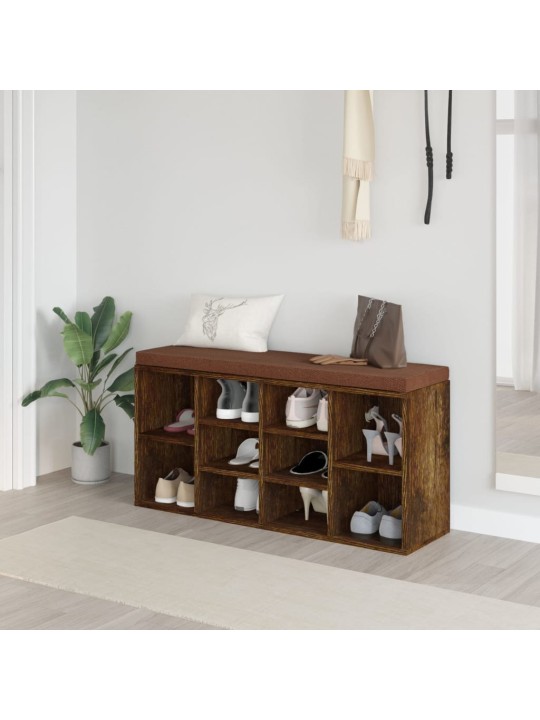 Lavice s botníkem kouřový dub 103x30x48 cm kompozitní dřevo