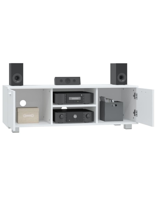 TV skříňka bílá 120x40,5x35 cm kompozitní dřevo