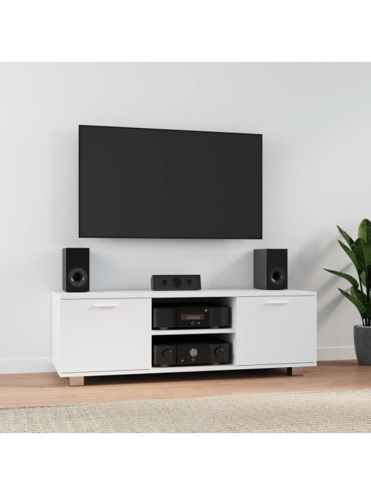 TV skříňka bílá 120x40,5x35 cm kompozitní dřevo