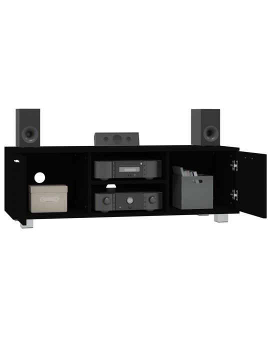 TV skříňka černá 120 x 40,5 x 35 cm kompozitní dřevo