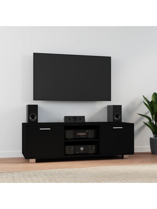 TV skříňka černá 120 x 40,5 x 35 cm kompozitní dřevo