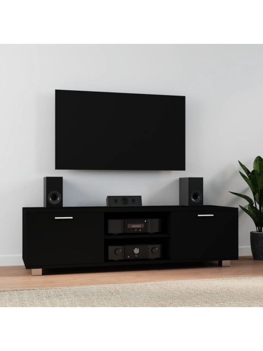 TV skříňka černá 140x40,5x35 cm kompozitní dřevo