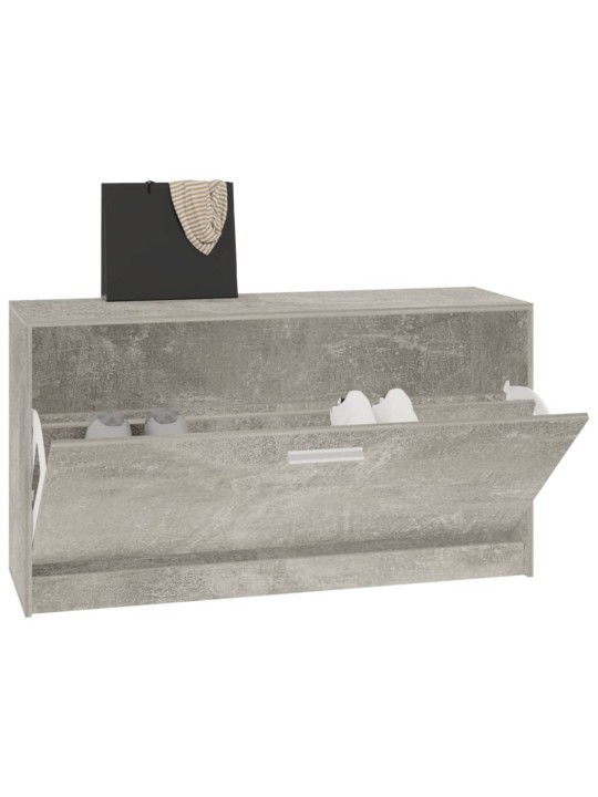 Botníková lavice betonově šedá 80 x 24 x 45 cm kompozitní dřevo