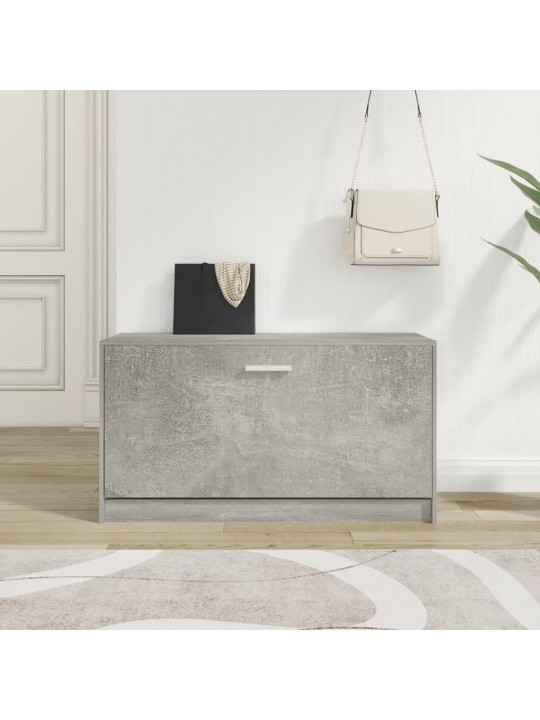 Botníková lavice betonově šedá 80 x 24 x 45 cm kompozitní dřevo