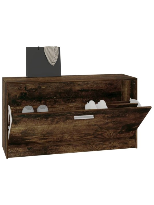 Lavice s botníkem kouřový dub 80x24x45 cm kompozitní dřevo