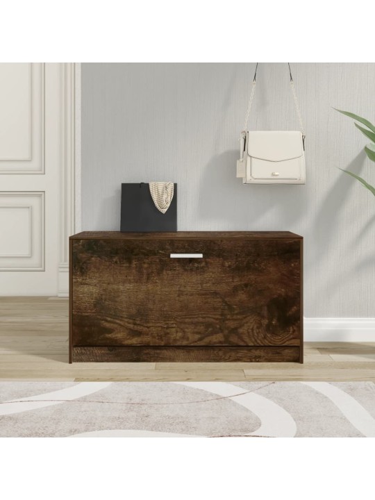 Lavice s botníkem kouřový dub 80x24x45 cm kompozitní dřevo